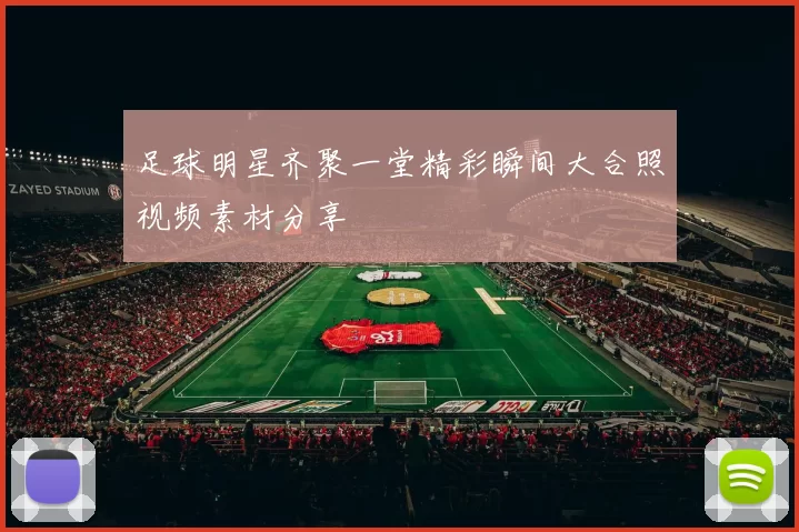 足球明星齐聚一堂精彩瞬间大合照视频素材分享